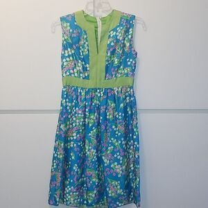 Vintage I.Magnin & Co. Silk Floral Dress, EUC
